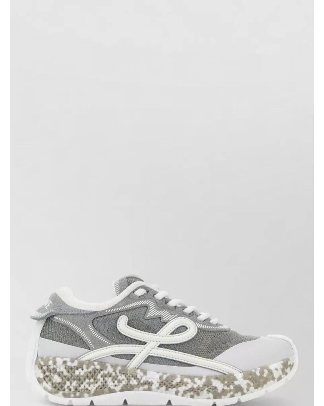Loewe White Suede Leather Low-Top Sneakers