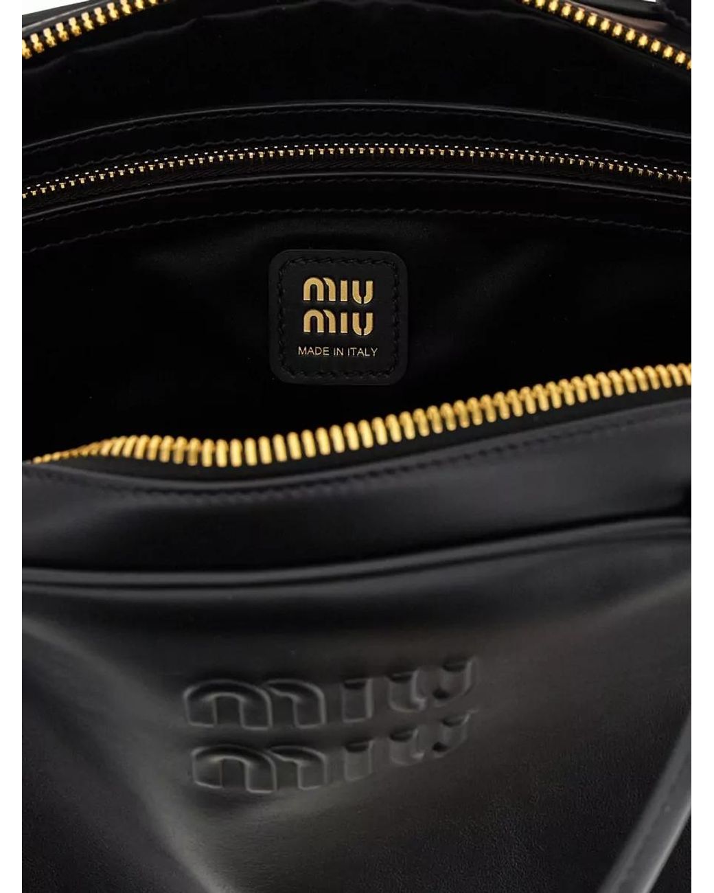 Miu Miu Black Beau Leather Shoulder Bag