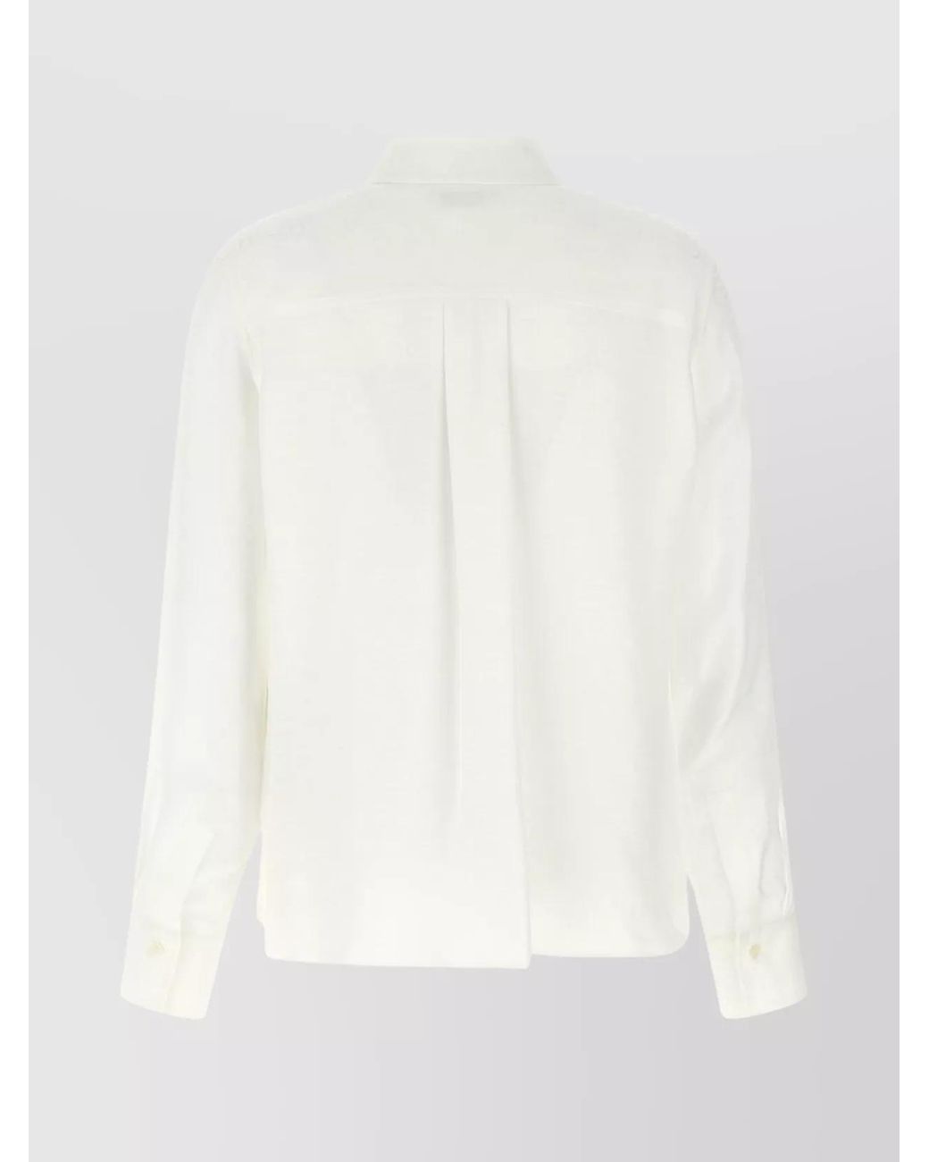 Ferragamo White Silk Monogram Shirt