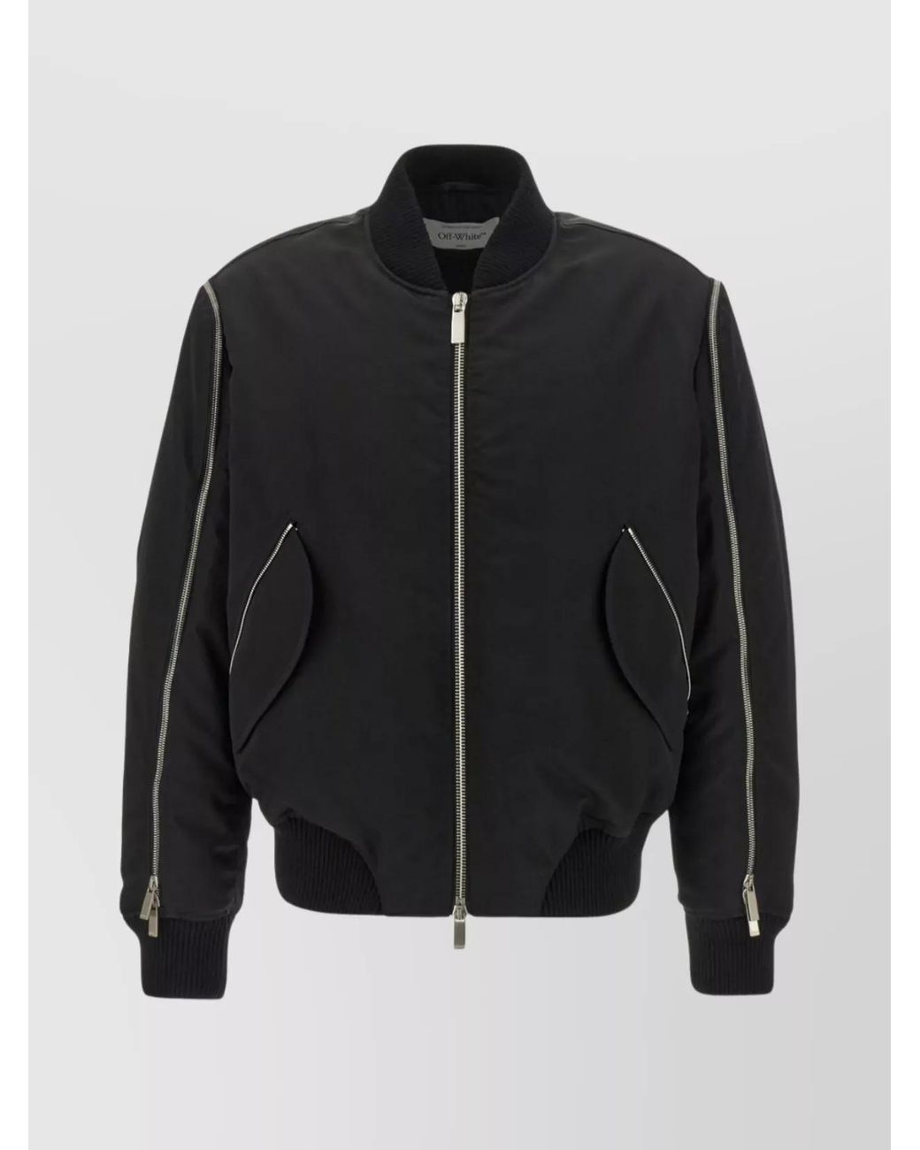 Off-White c/o Virgil Abloh Black Nylon Padded Bomber Jacket for men