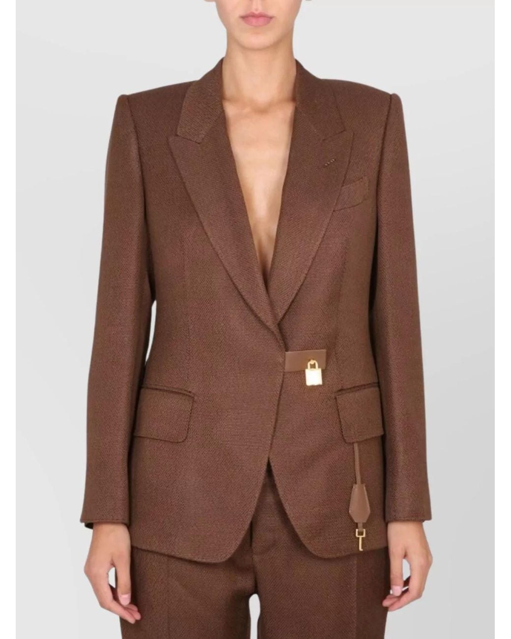 Tom Ford Brown Single-Breasted Blazer