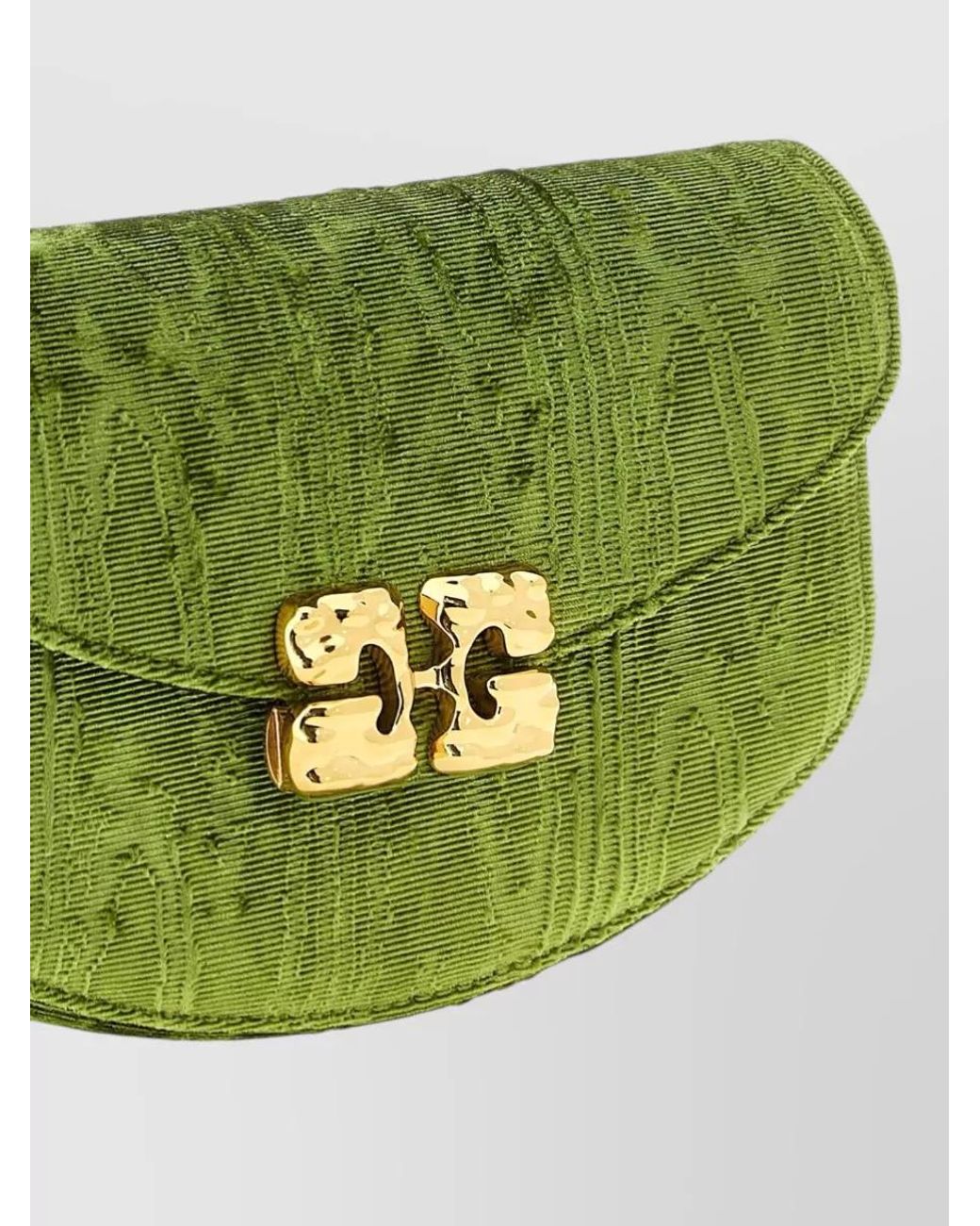 Ganni Green Lulu Wallet On Chain