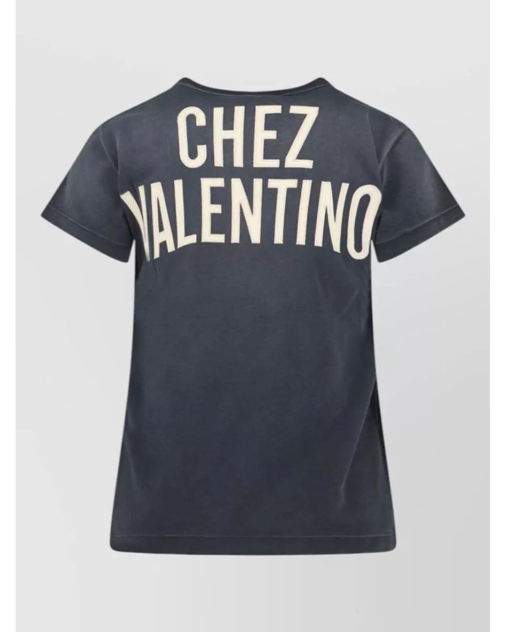 Valentino Blue Printed Cotton Regular-Fit T-Shirt