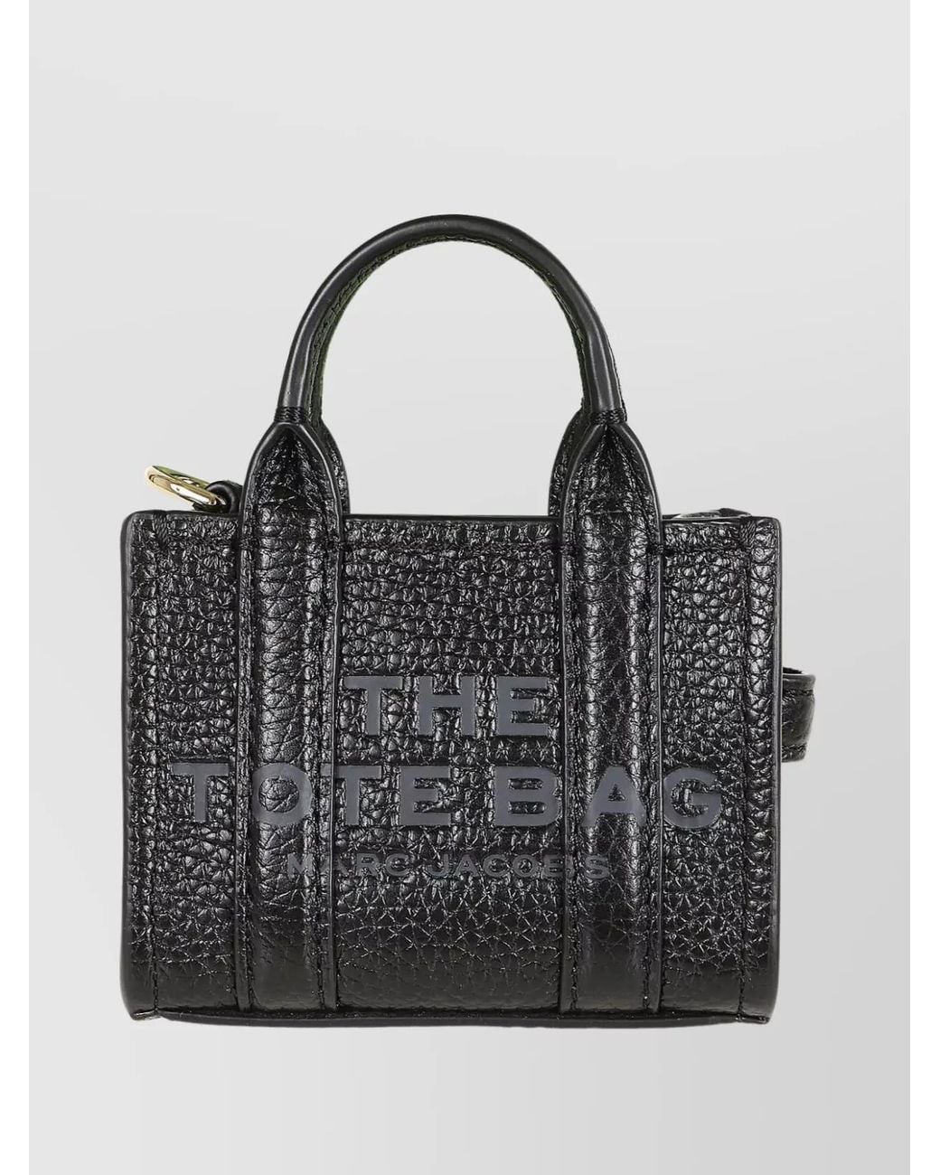 Marc Jacobs Black Mini Grained Leather Keychain