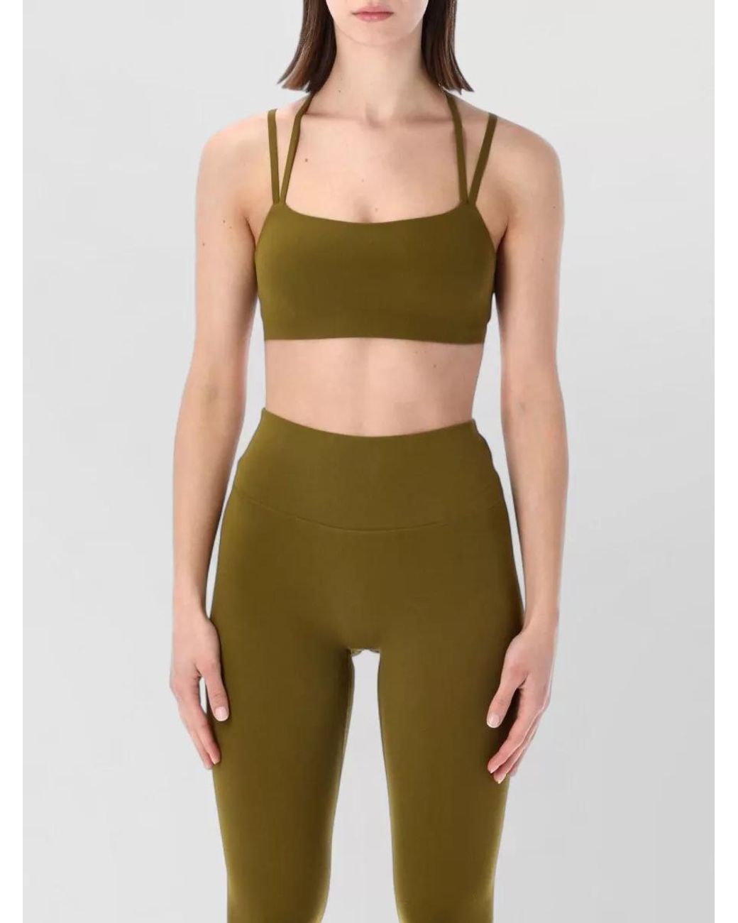 Nike Green Strappy Padded Sports Bra