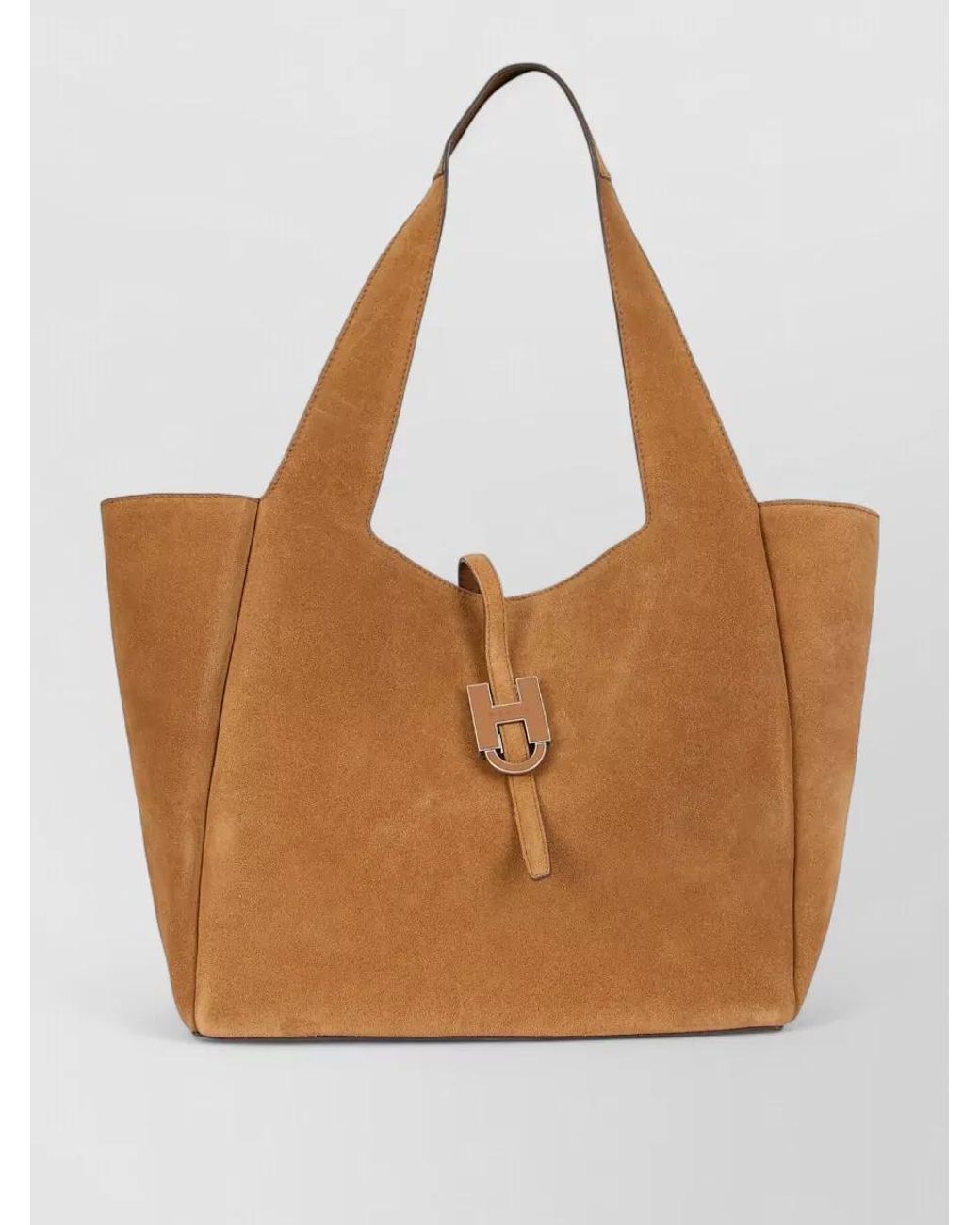 Hogan Brown H-Bag Calf Leather Shoulder Bag
