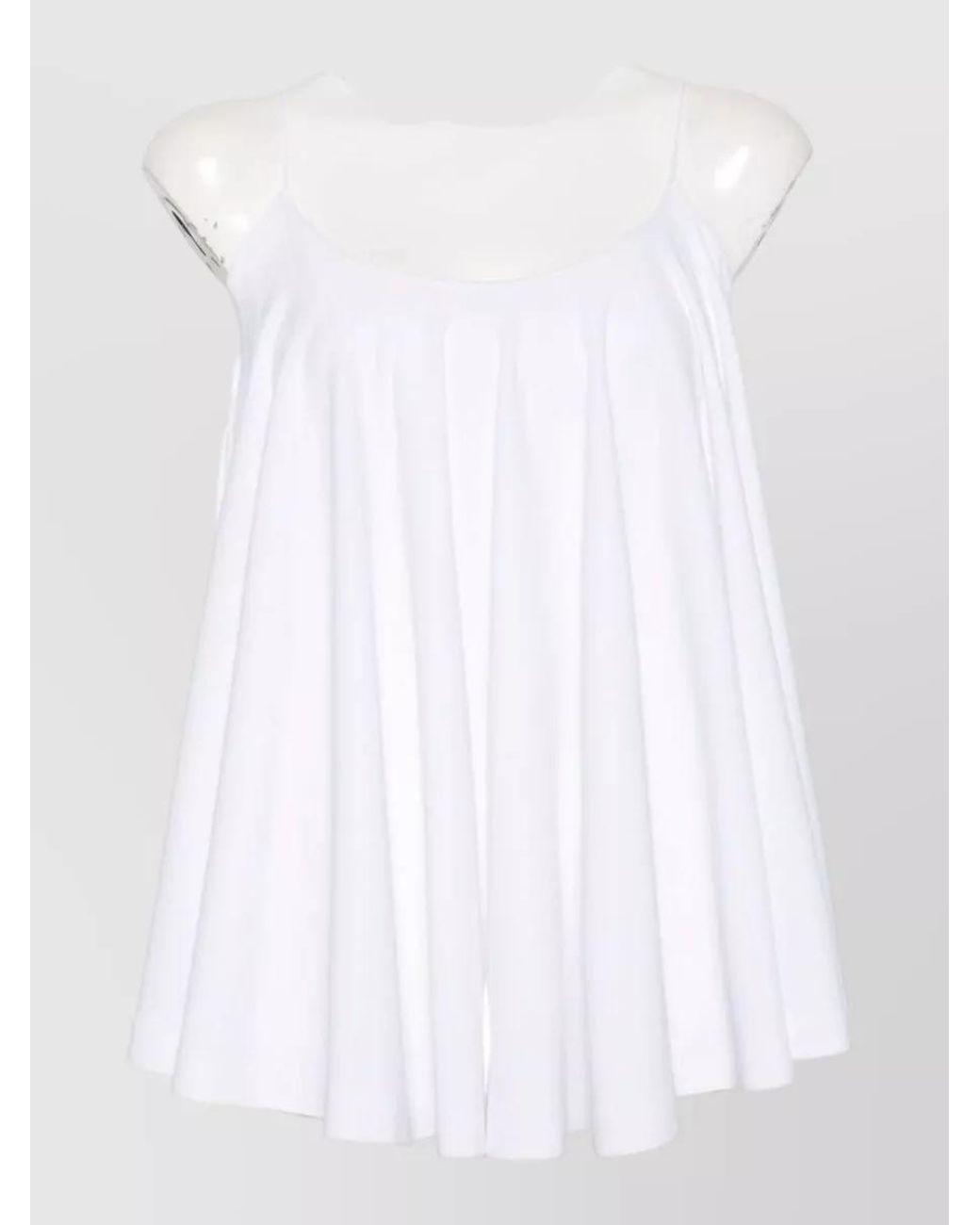 Jacquemus White Voile Scoop Neck Strappy Top