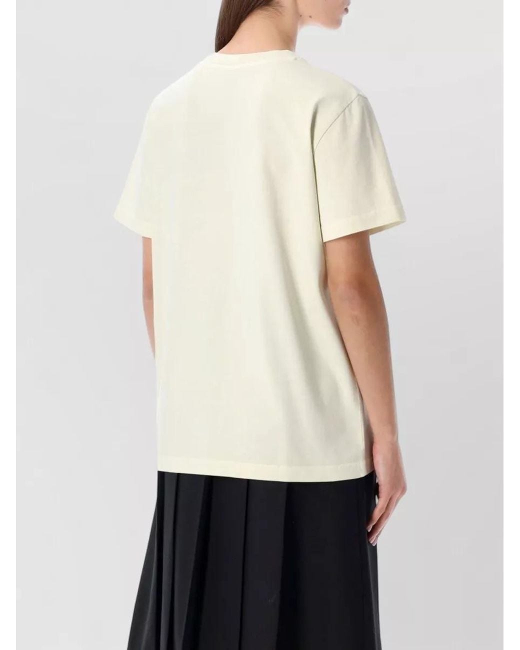 A.P.C. White Cotton Logo-Print T-Shirt