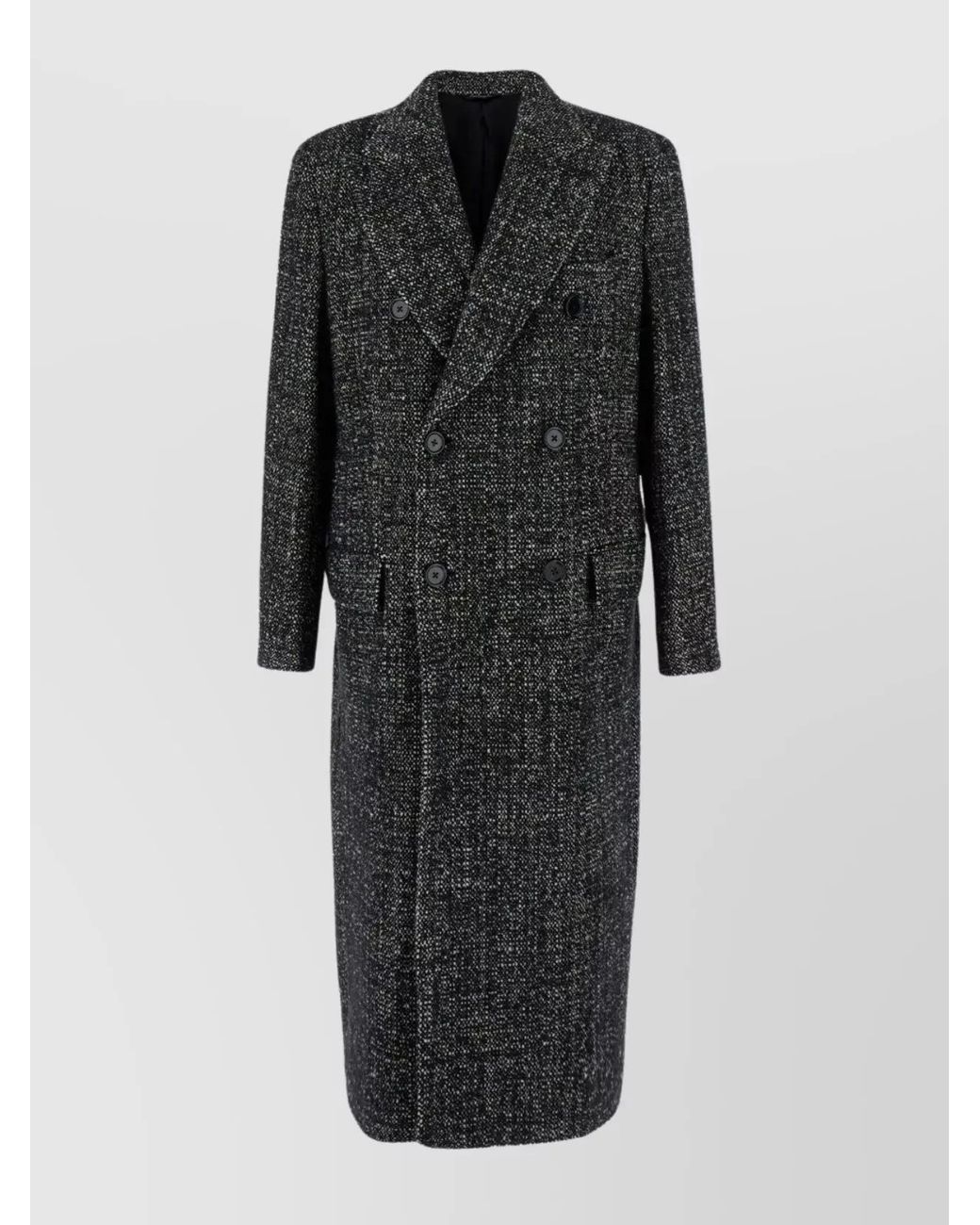 Dolce & Gabbana Black Long Coat for men