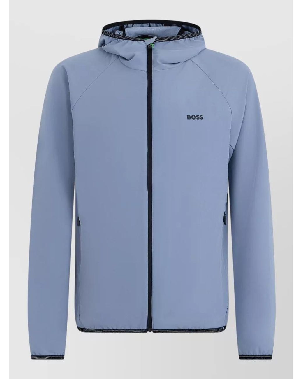 Boss Blue Waterproof Hooded Jacket for men