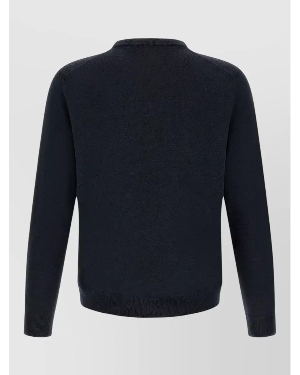 Zanone Blue Virgin Wool Crew Neck Sweater for men