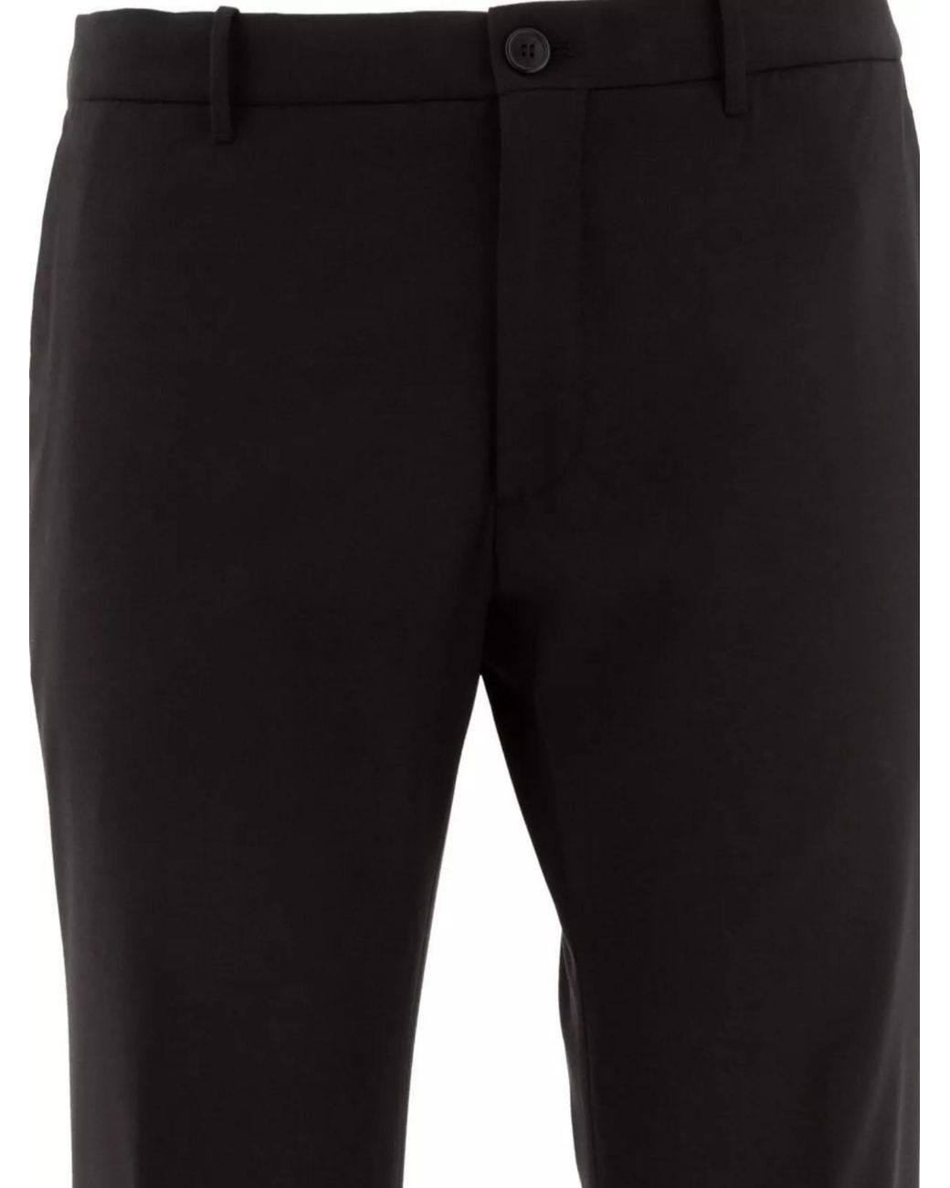 Incotex Black Wool Blend Straight-Leg Tailored Trousers for men