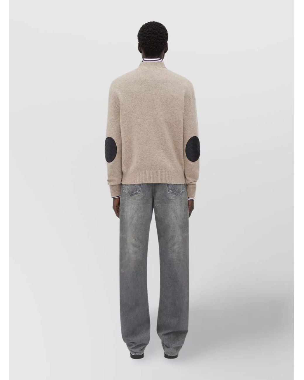 Bottega Veneta Natural Cashmere Crew Neck Jumper for men