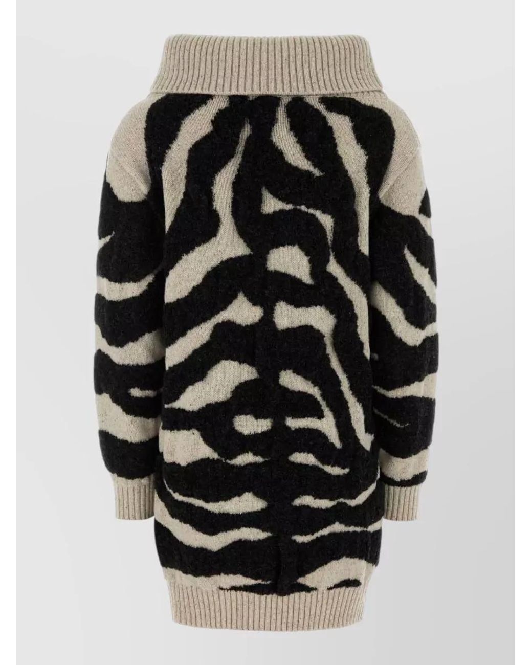 Moschino Natural Silk Wool Blend Sweater Dress