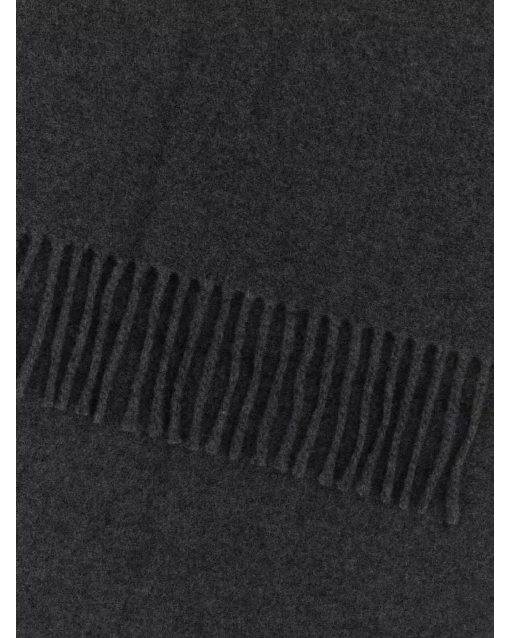 Brunello Cucinelli Black Cashmere Fringed Scarf
