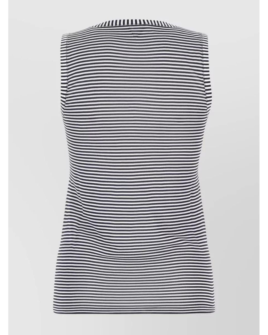 Bottega Veneta Gray Embroidered Striped Tank Top