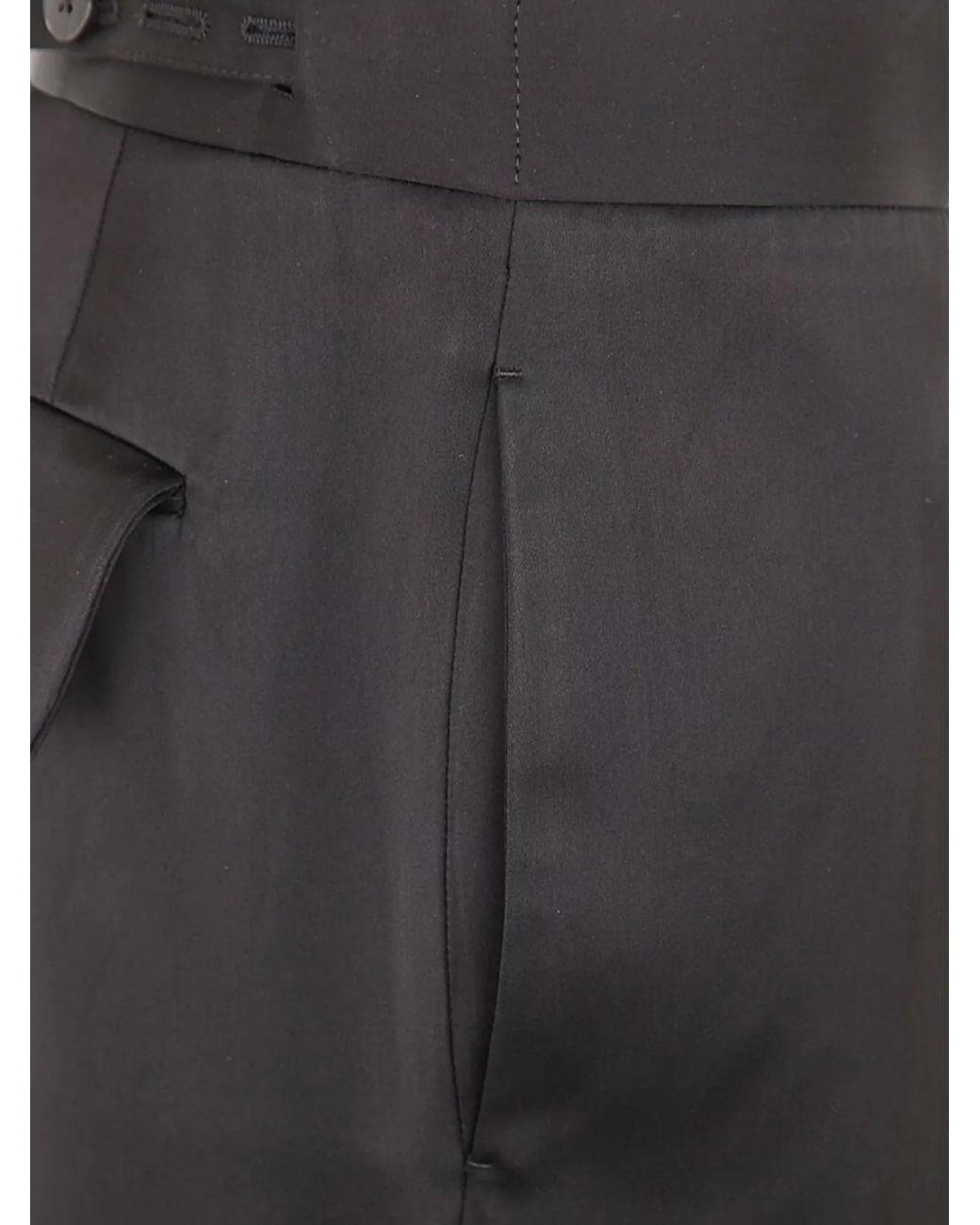 SAPIO Gray Double Satin Tailored Trousers