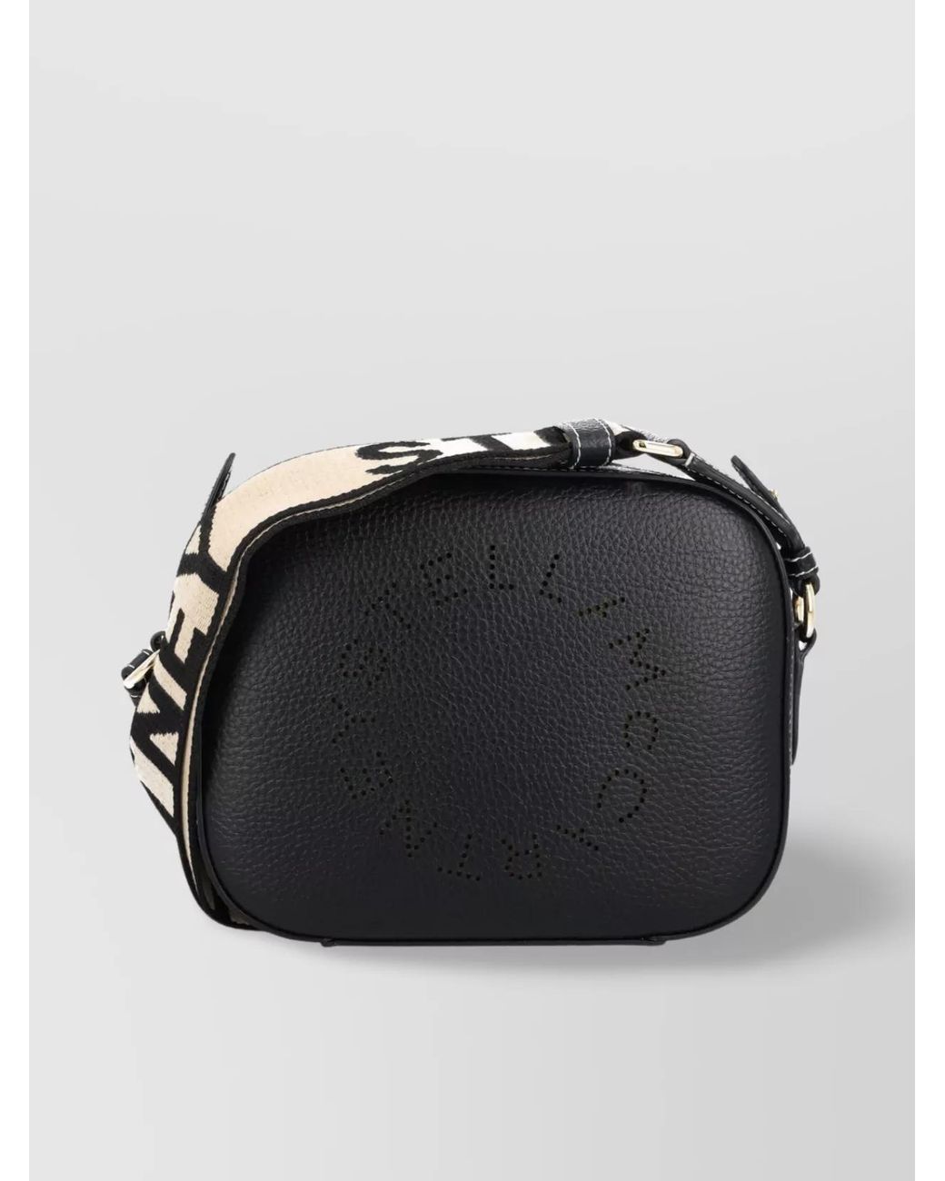 Stella McCartney Black Stella Logo Mini Faux Leather Cross-Body Bag