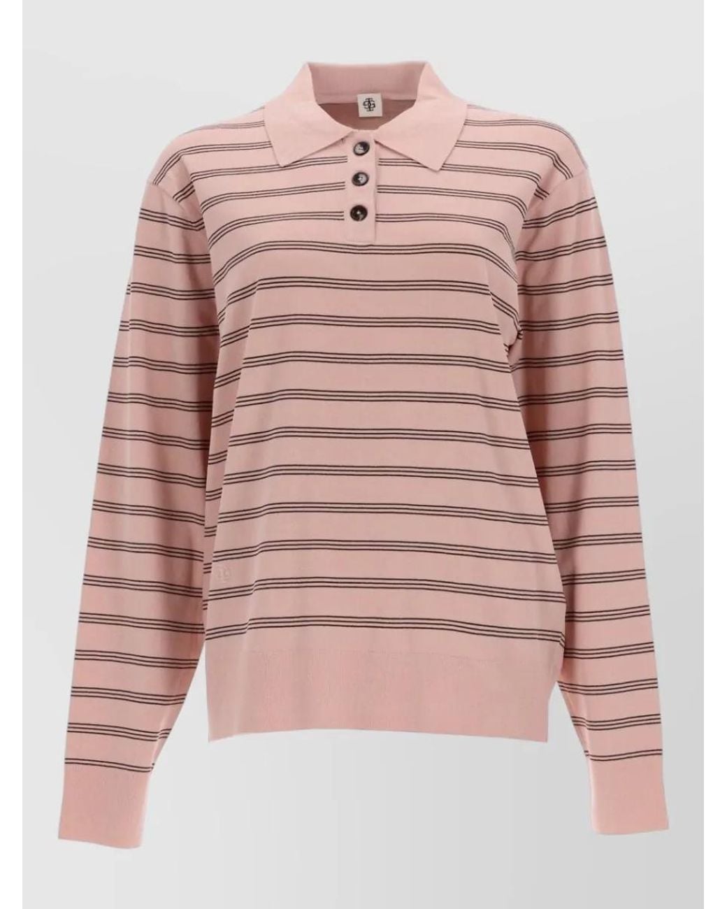 THE GARMENT Pink Madison Viscose Polo Jumper