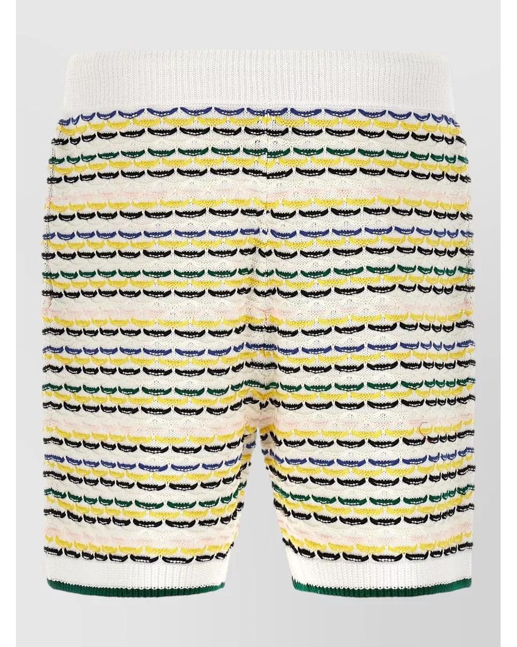 Casablanca Multicolor Cotton Knit Bermuda Shorts for men
