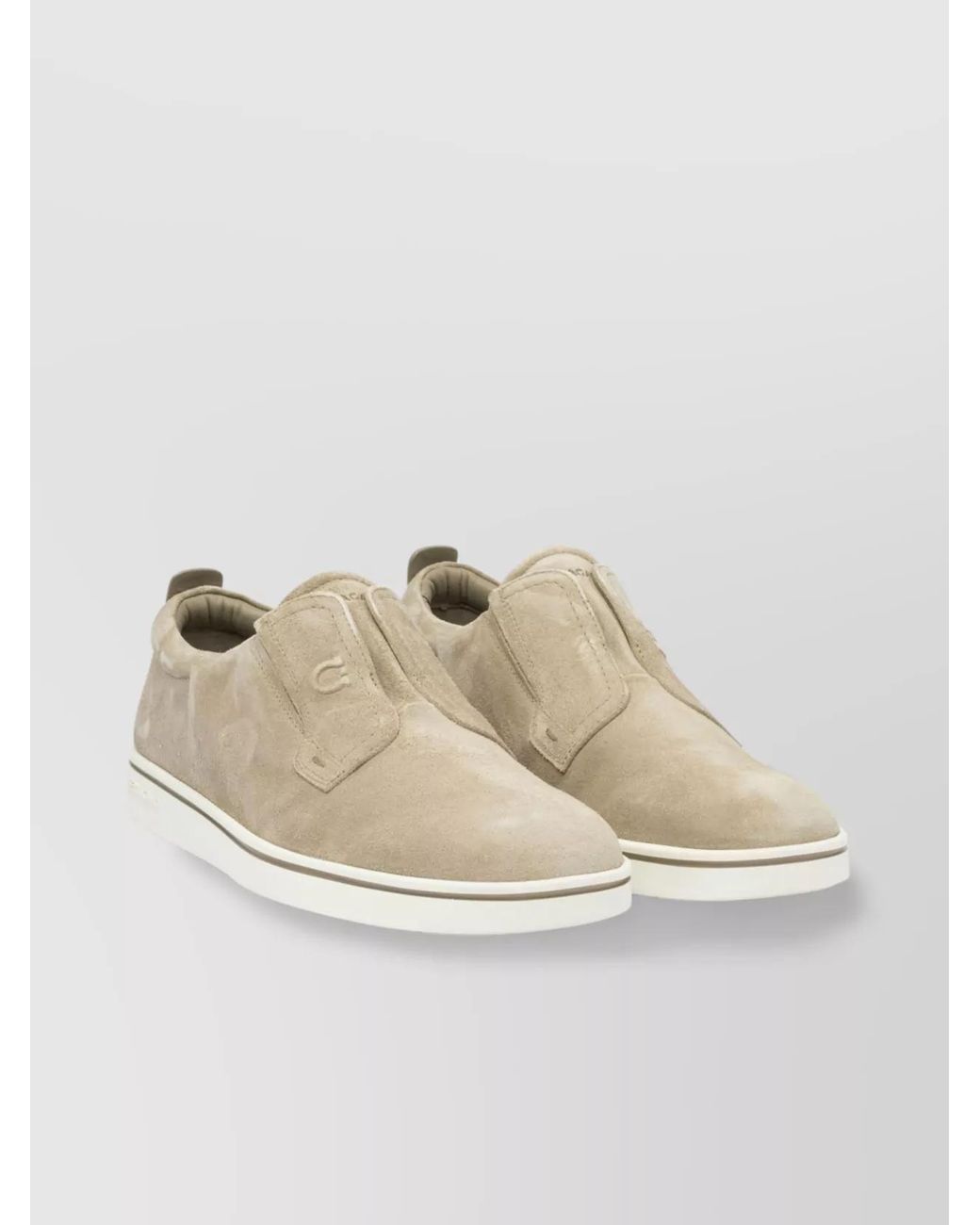 Ferragamo Natural Suede Leather Loafers for men