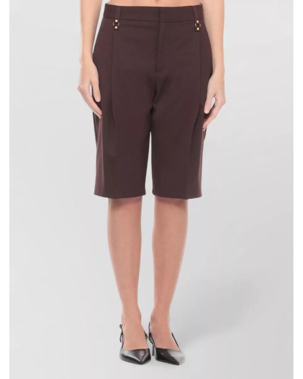 Elisabetta Franchi Blue Cropped Bermuda Shorts
