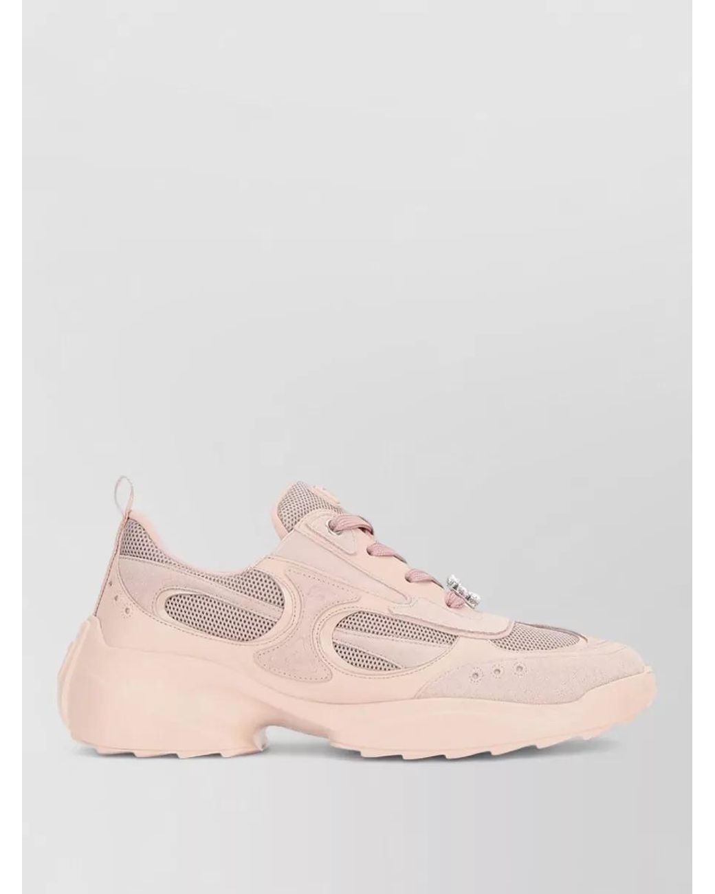 Roger Vivier Pink Crystal-Embellished Low-Top Sneakers