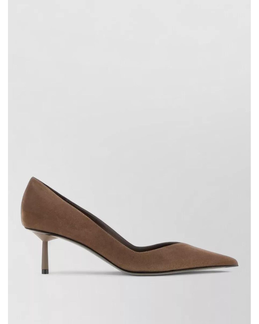 Le Silla Brown Suede Leather Pumps