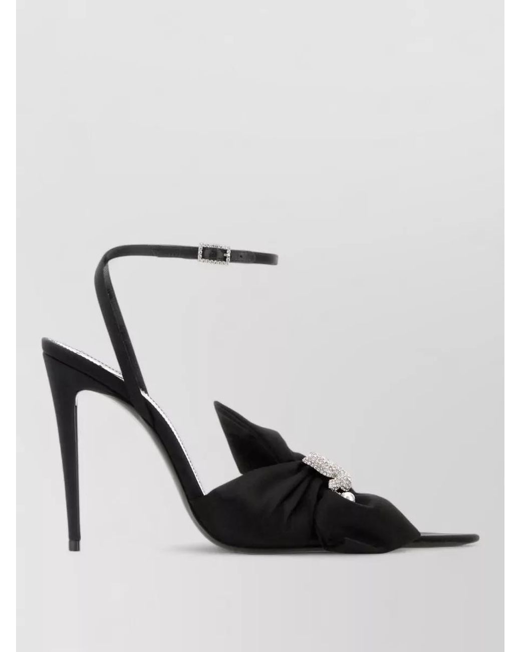 Saint Laurent Multicolor Silk Crepe Sandals