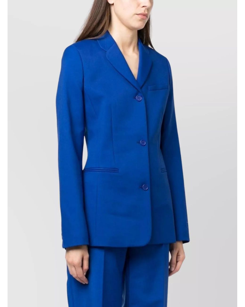 Off-White c/o Virgil Abloh Blue Polyester Single-Breasted Blazer