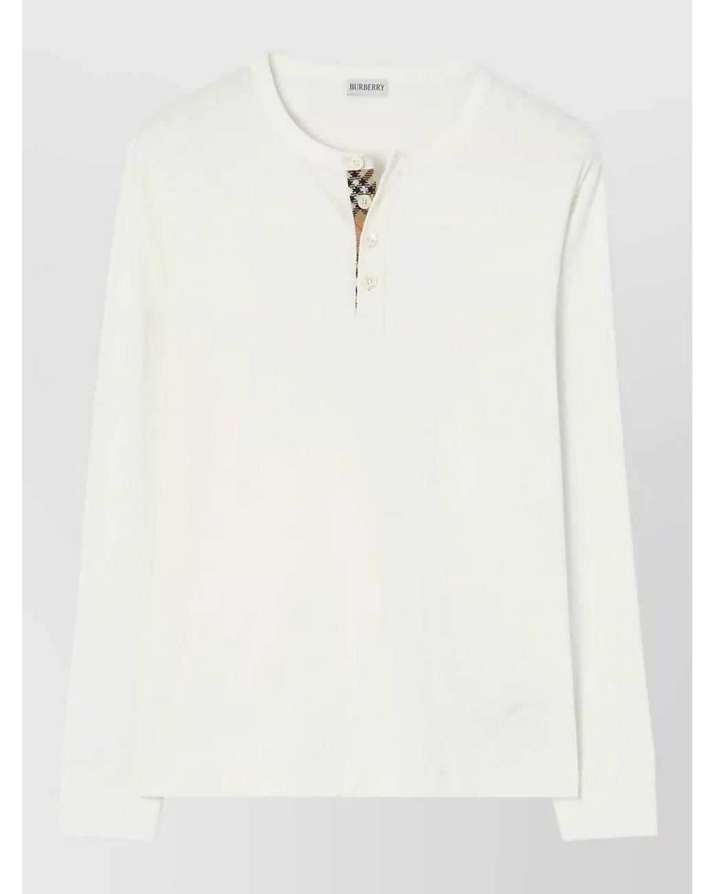 Burberry Natural Cotton Slim-Fit Long-Sleeve T-Shirt for men