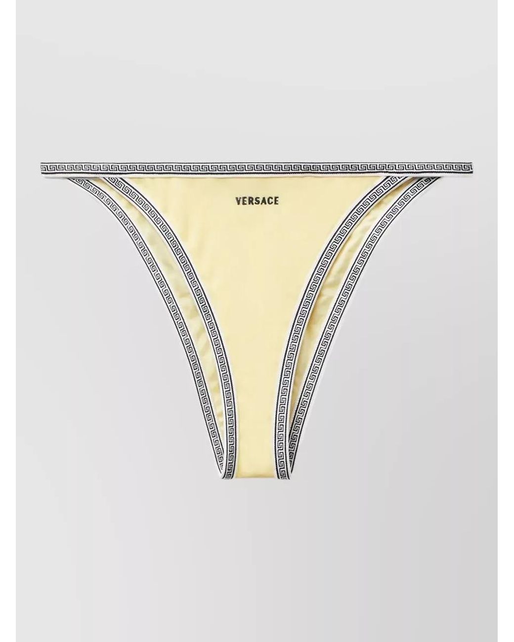 Versace Natural Logo-Embroidered Bikini Briefs