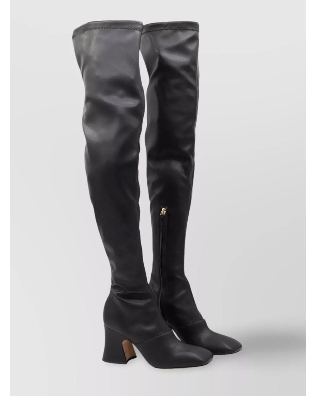 Chloé Black Leather Over-The-Knee Boots