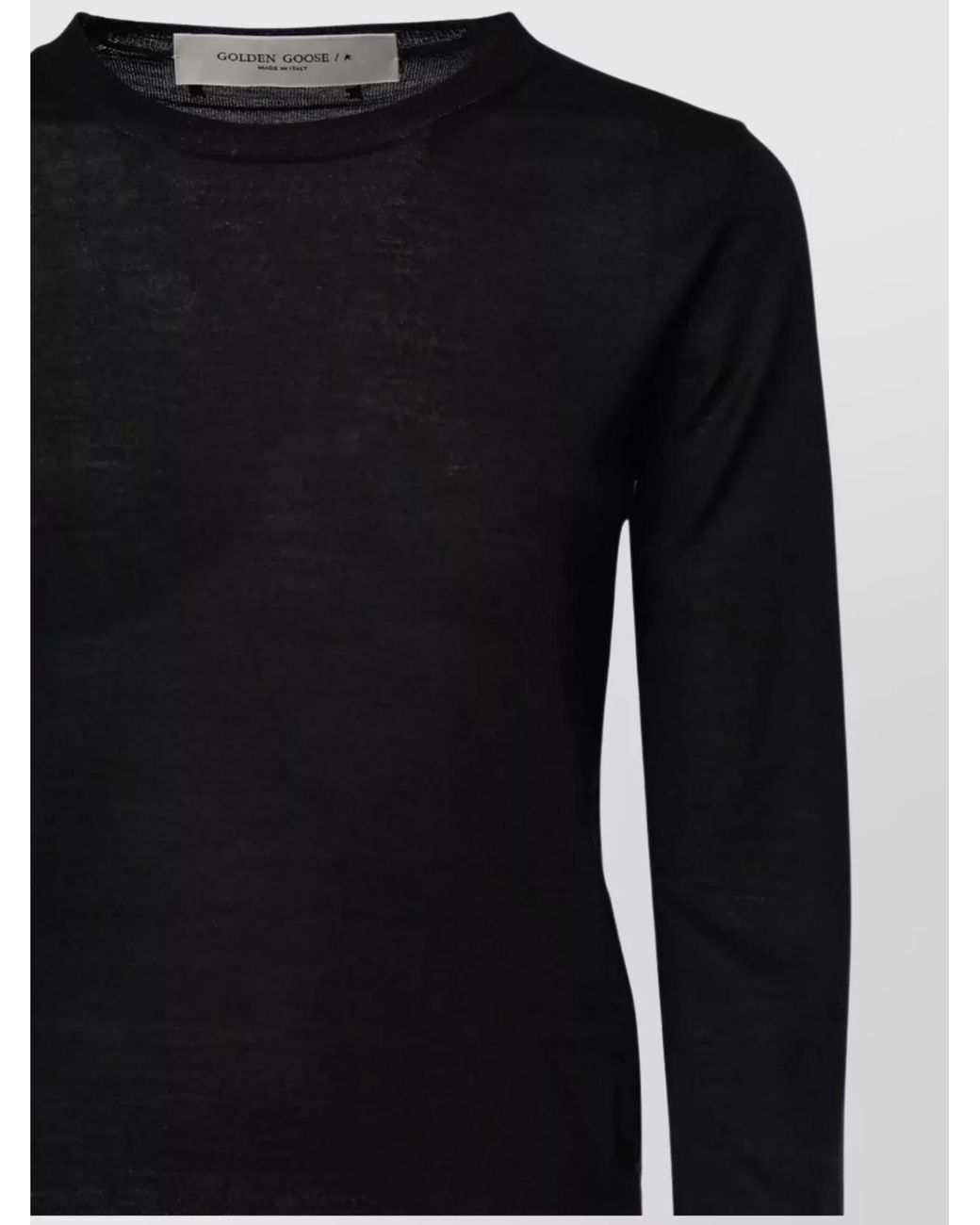 Golden Goose Deluxe Brand Black Fine-Knit Wool Crew-Neck Jumper