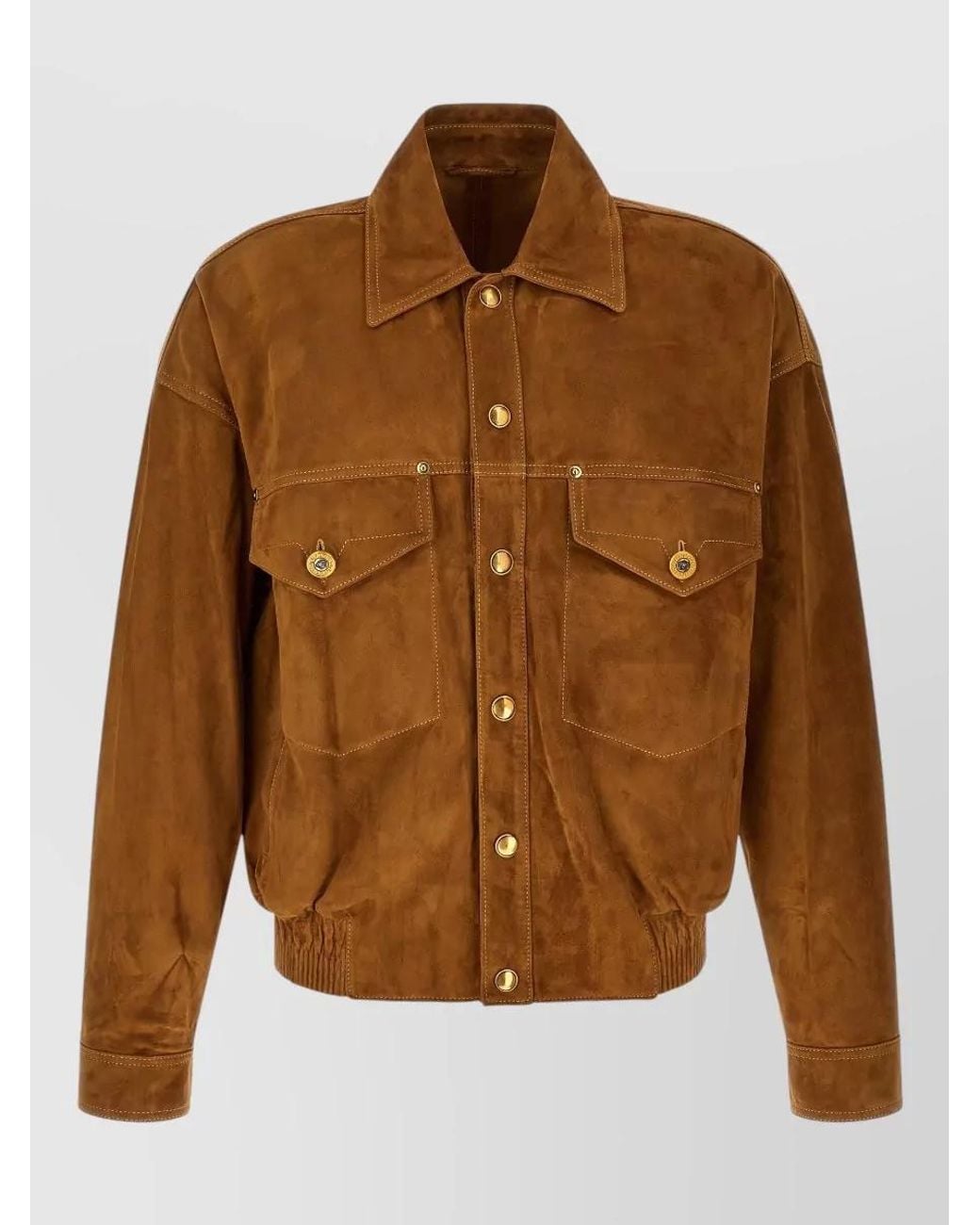 Versace Brown Suede Blouson for men