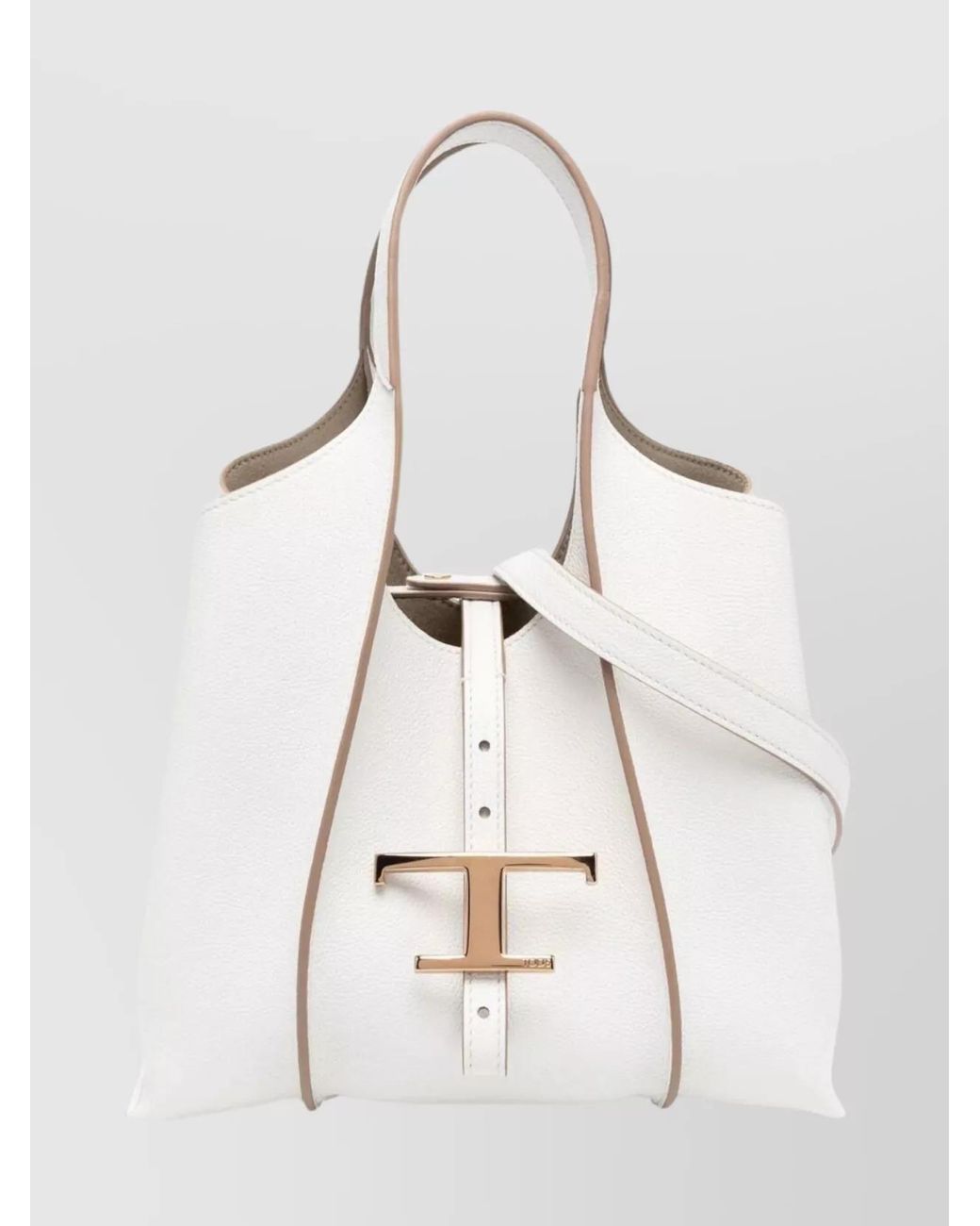 Tod's Natural T Timeless Mini Leather Shoulder Bag