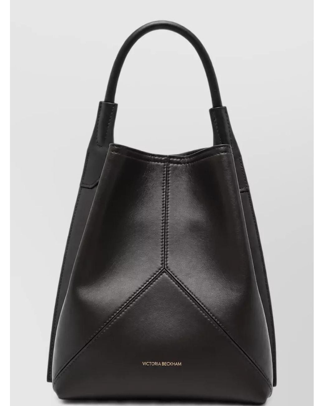 Victoria Beckham Black Victoria Leather Bucket Bag