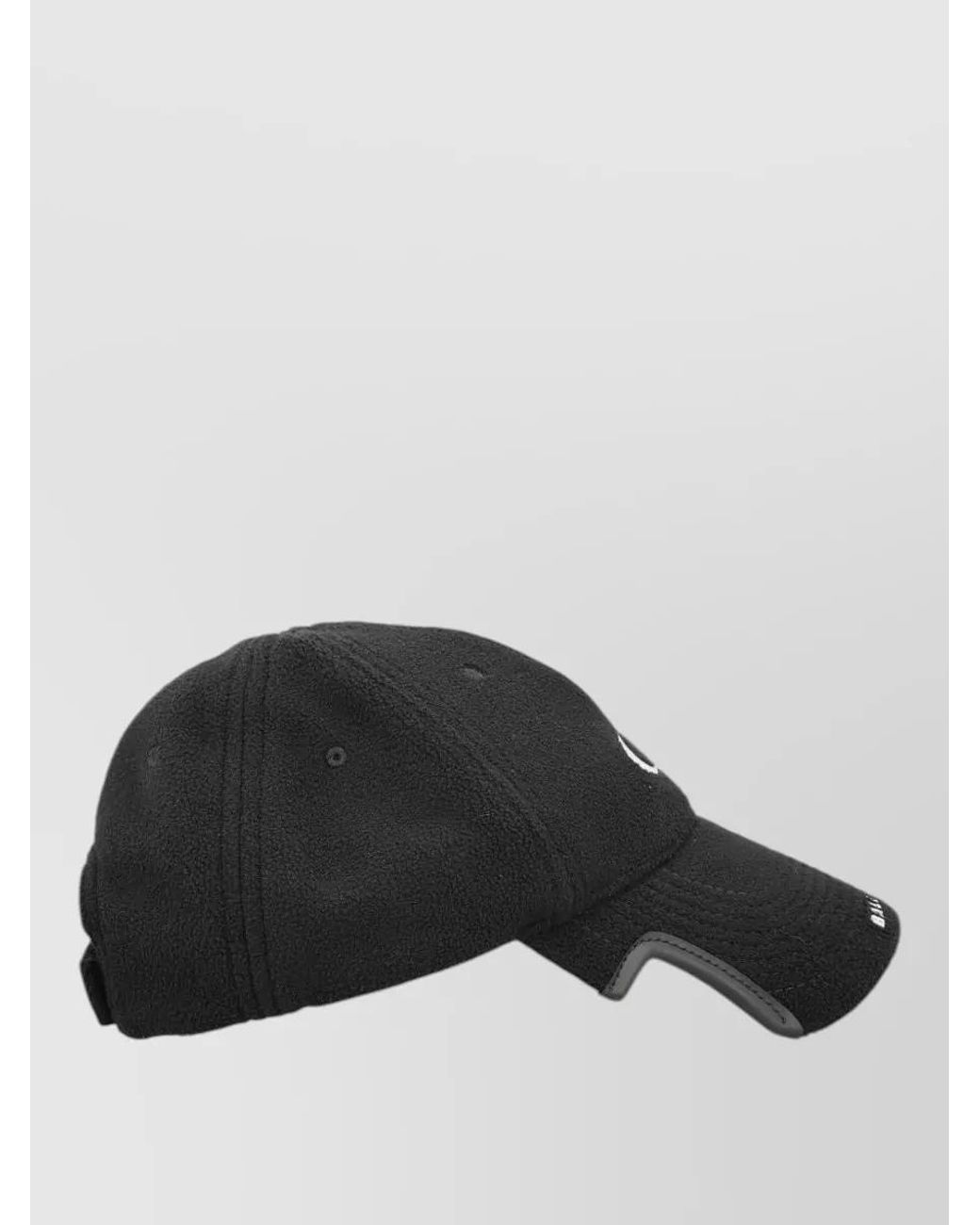 Balenciaga Black Fleece Baseball Cap for men