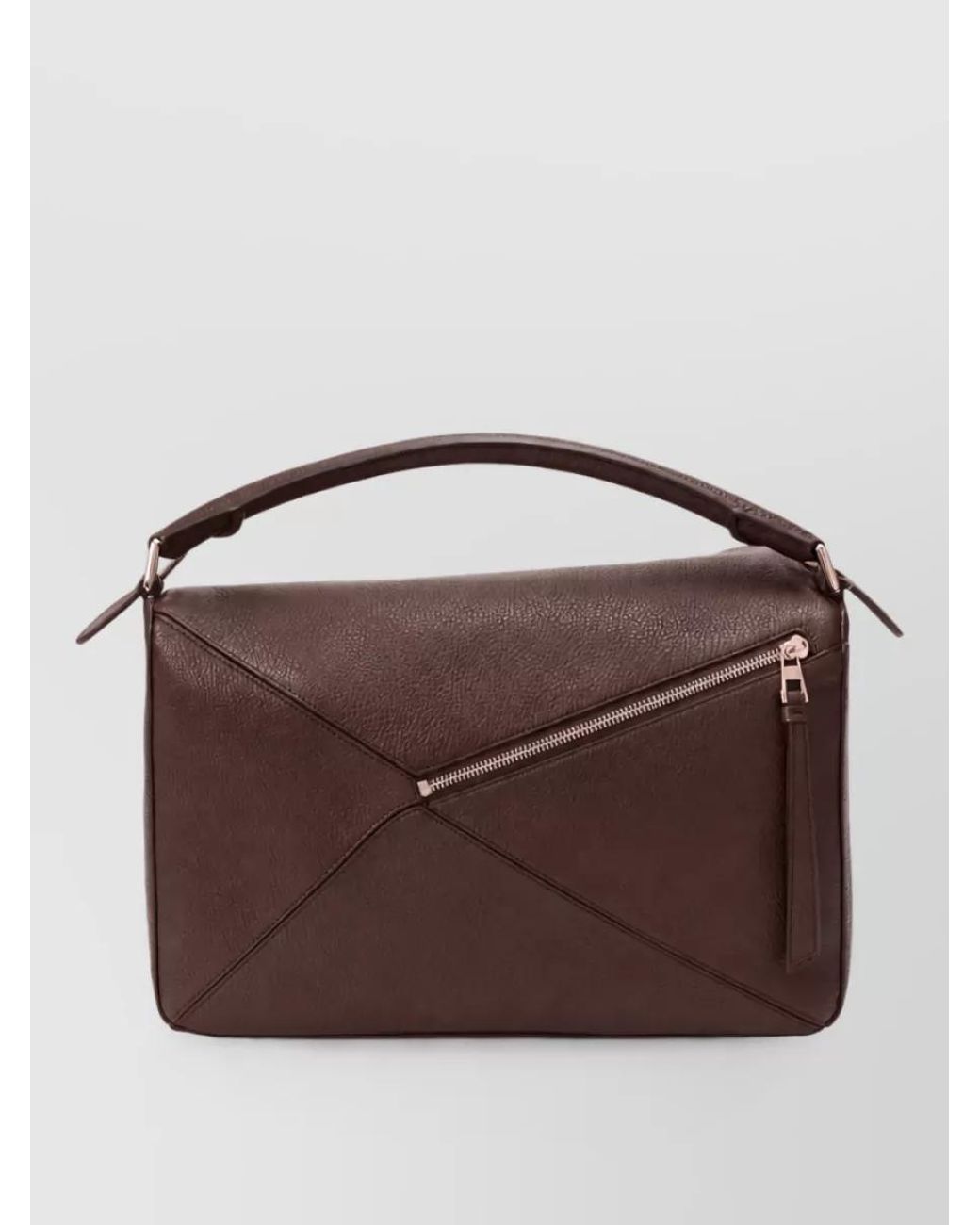 Loewe Brown Leather Puzzle Clutch Bag for men