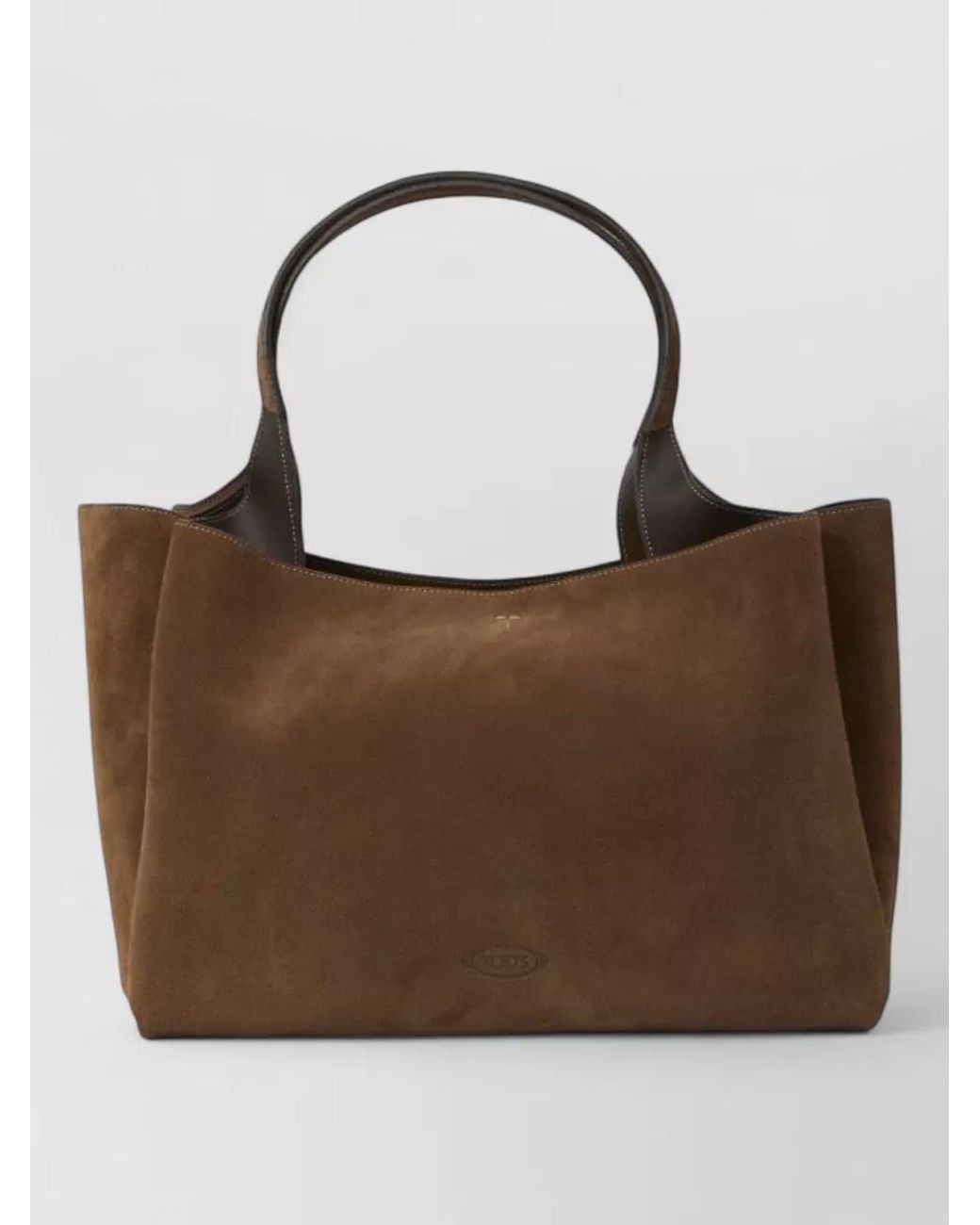 Tod's Brown Medium Suede Leather Tote Bag