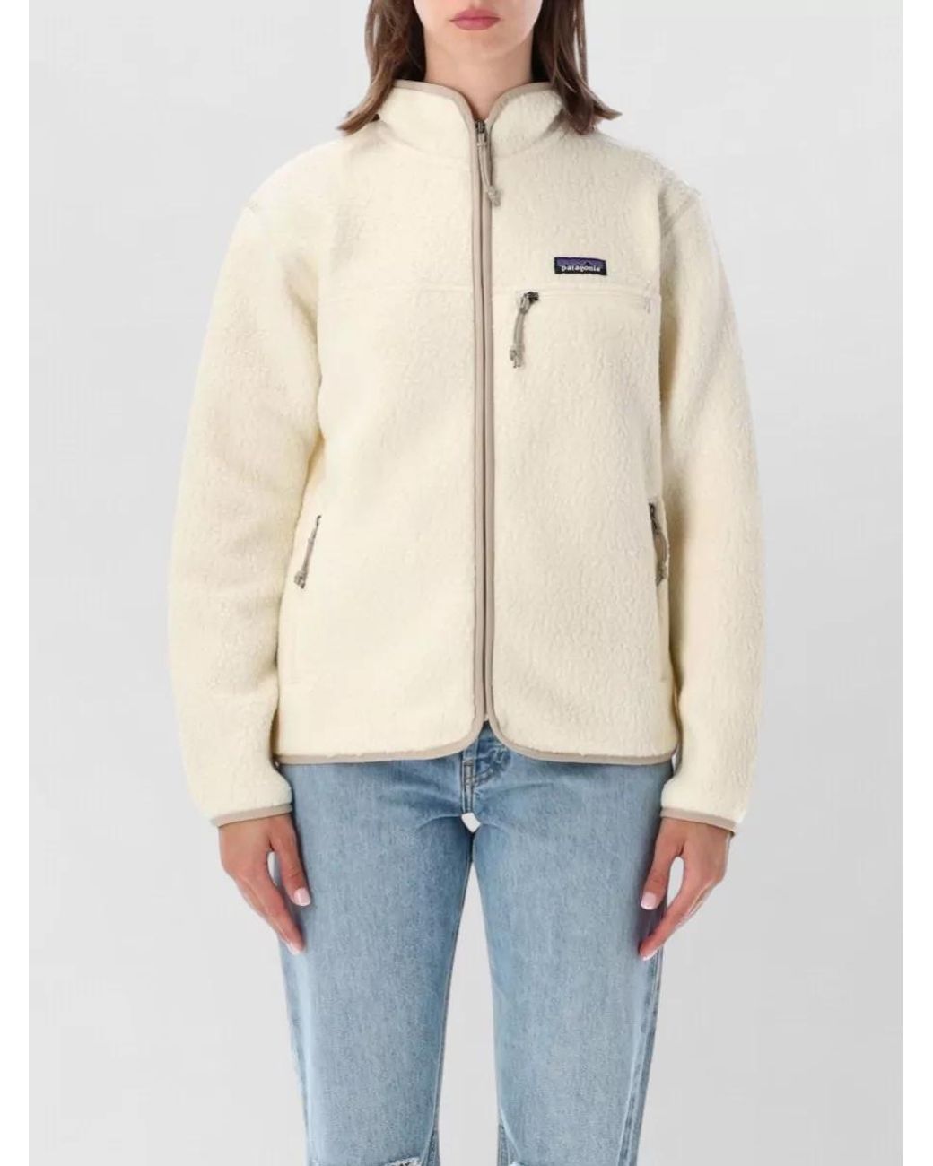 Patagonia Natural Recycled Fleece Zip-Up Jacket