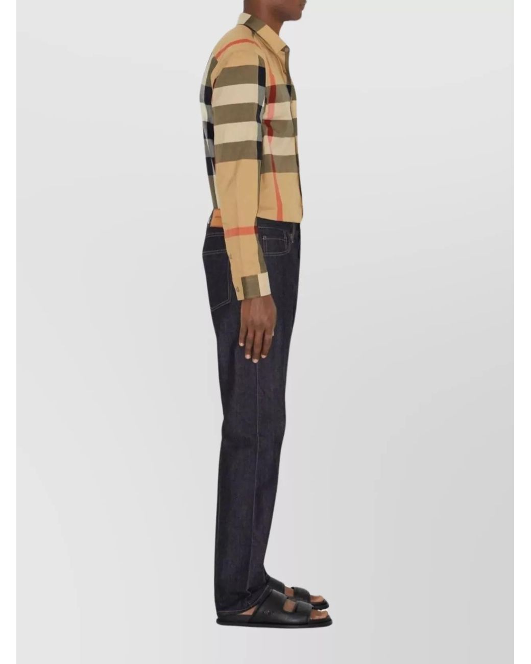 Burberry Natural Check Cotton Slim-Fit Long-Sleeve Shirt for men