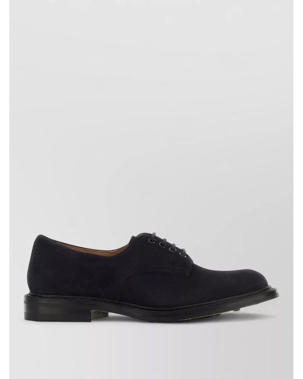 Tricker's Black Leather Lace-Up Derby Shoes for men