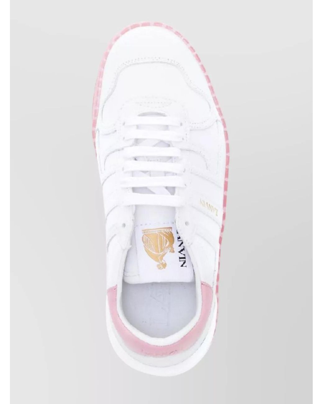 Lanvin Pink Leather Low-Top Sneakers