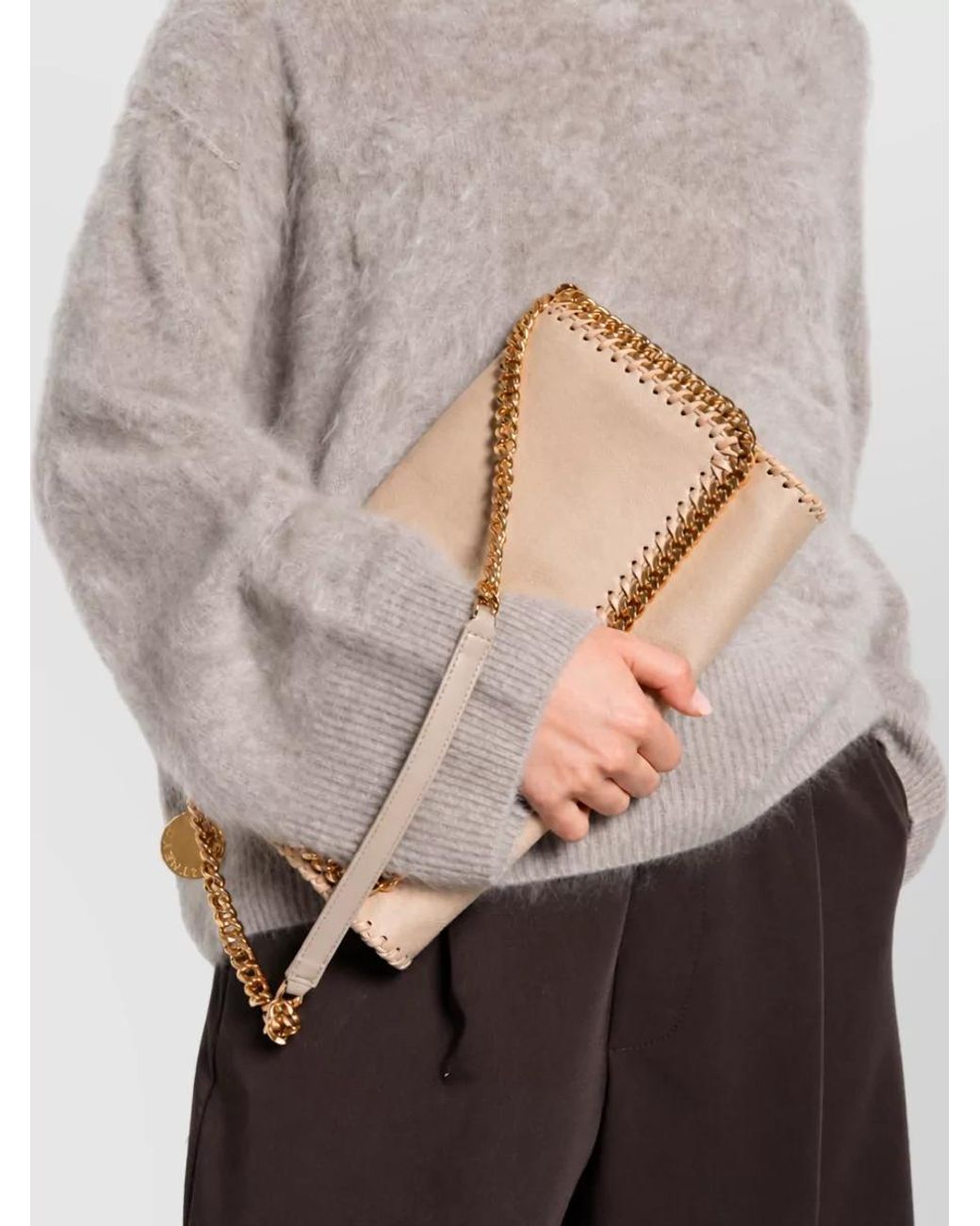 Stella McCartney Natural Falabella Clutch Bag