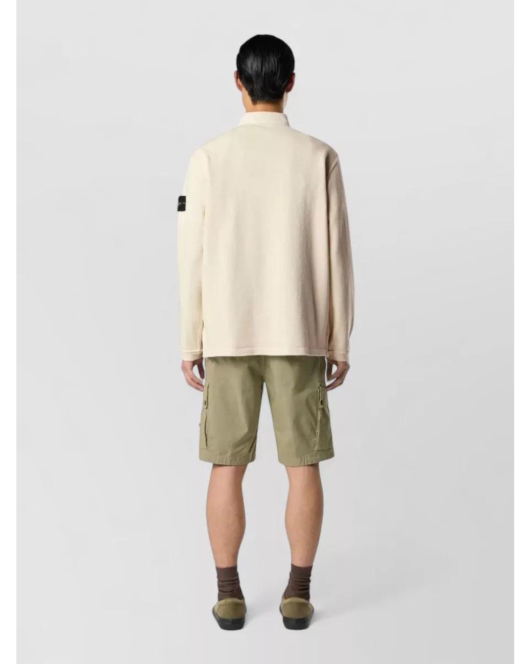 Stone Island Natural Cotton Long-Sleeve Polo Shirt for men