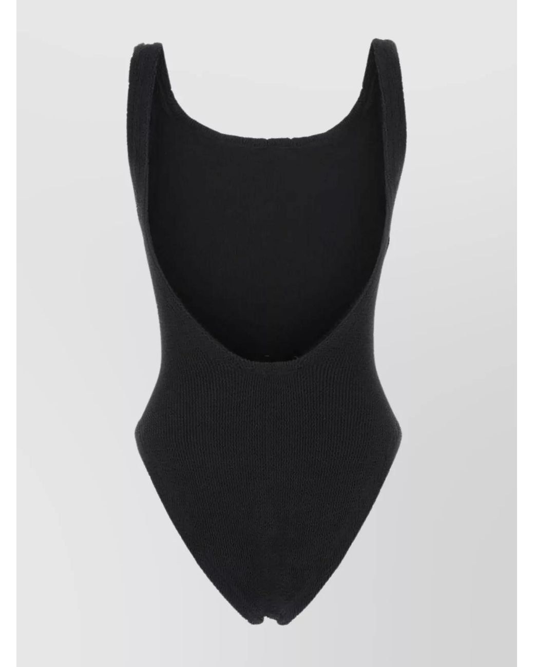 Hunza G Black Square Neck One-Piece Swimsuit