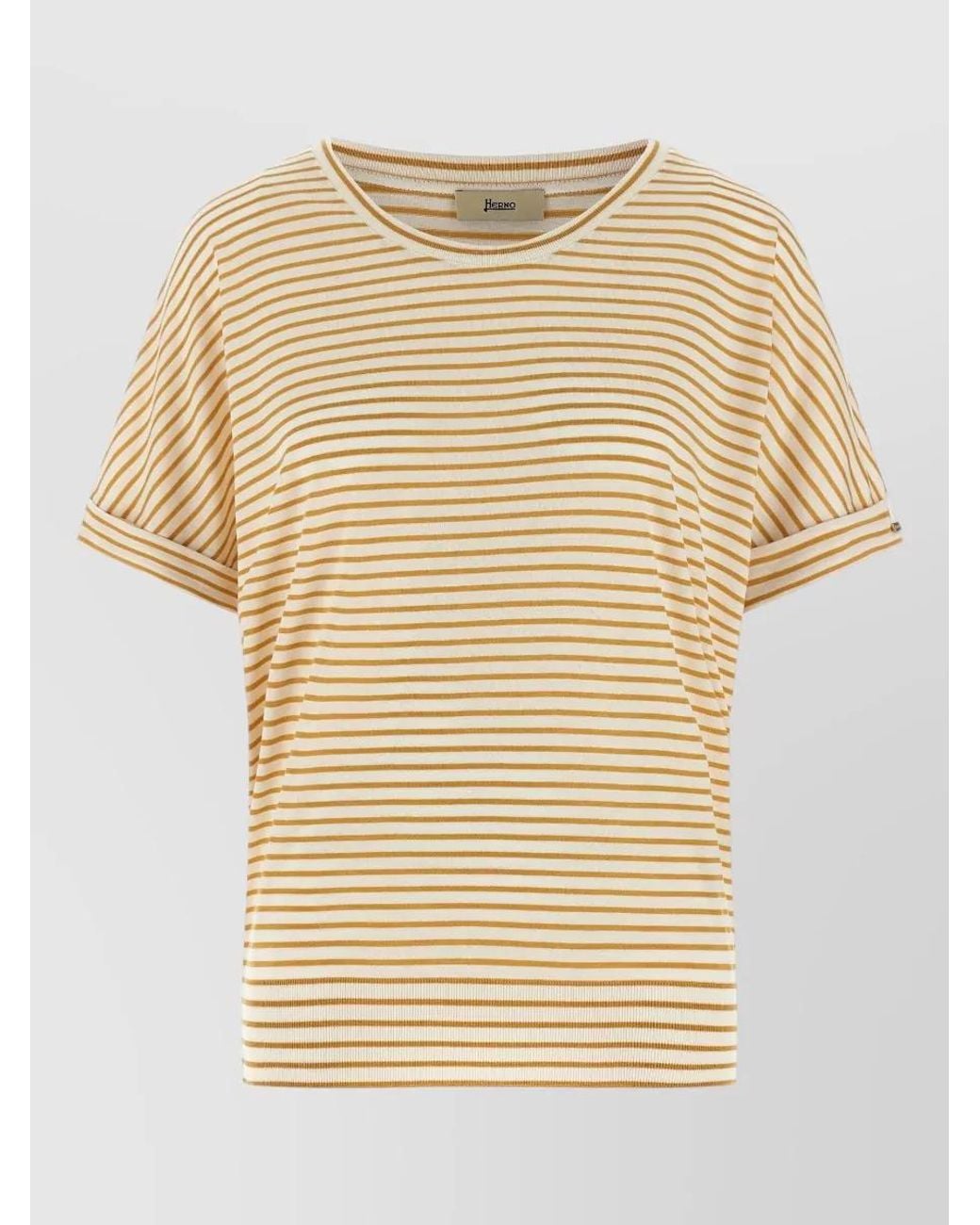 Herno Natural Striped Short-Sleeve T-Shirt