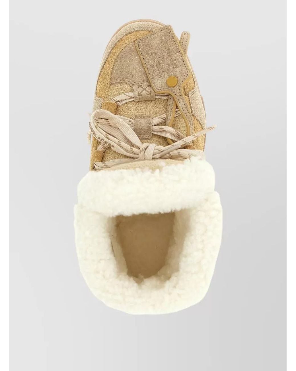 Off-White c/o Virgil Abloh Natural Leather Winter Lace-Up Ankle Boots