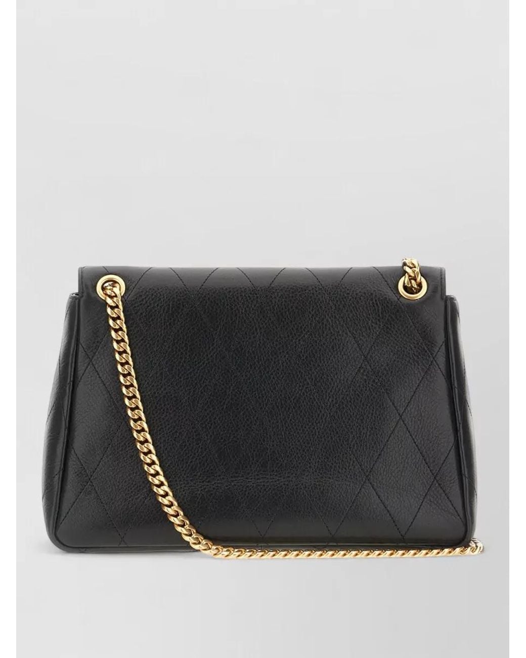Tory Burch Black Mini Smooth Leather Quilted Shoulder Bag